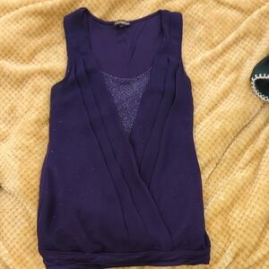 Express Women's Deep Purple Sleeveless Blouse